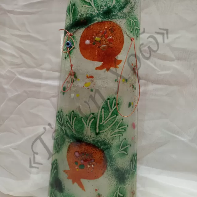 Tile with pomegranates
